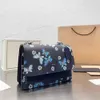 Vintage flap designer messenger bags clássico borboleta flor impressão crossbody sacos de ombro luxo bolsa de couro quadrado cruz corpo carteira