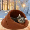Varmt husdjur mjukt lämpligt fleece säng hus för hund kudde katt sovsäck bo hög kvalitet 10C15 y200330233a
