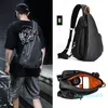 Bolsa de peito antirroubo esportiva Mochila tipo tiracolo Moda masculina Moda masculina Bolsa de ombro simples de grande capacidade