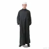 Ropa étnica Ramadán, vestido de moda musulmana para hombres, caftán Abaya para hombre, Color sólido, suelto, informal, de manga larga, ropa de oración, túnicas islámicas