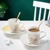 Tumblers Dynamische Spiegelreflexion Tasse Becher 250300ml Home Drinkware kreative Keramik Anamorphic Kaffee Tee-Set Interessantes Geschenk 230731