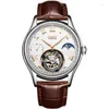 Armbandsur Aesop 42mm high-end herrar Tourbillon Mechanical Watch Multi-Function Luminous Hands Sapphire Moon Phase Men Men