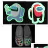 Shoe Parts Accessories New Bad Bunny Glow Charms Luminous Buckles Charm Decoration Clog Glowing Up In The Dark Drop Delivery Series Randomly