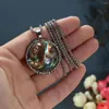 Pendant Necklaces Natural Abalone Shell Necklace Round Shape 18K Silver Color Chains For Making DIY Jewerly Party Gift