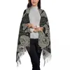 Foulards Femmes Crâne Et Paisley Écharpe Hiver Châles Mince Wrap Dame Gland Chaud Poilu Bufanda