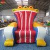 Outdoor Activities free shipping kids royal inflatable throne chair with king N queen theme for children parties and events