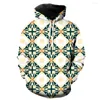 Men's Hoodies Retro Exotic Ethnic Style Unisex 3D Print Spring Long Sleeve Fashion Sweatshirts Cool Oversized Teens Tops Hip Hop