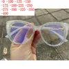 Солнцезащитные очки Mincl Sparkling Diamond Afinestone Myopia Glasses для женщин Crystal Cat Eye Clear Blue Light Blocking Recription Recription Reader xn