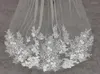 Véus de noiva lindo véu de renda 1 camada 3 m de comprimento casamento com pente branco marfim acessórios de noiva Velos Novia