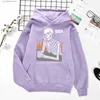 Erkek Hoodies Sweatshirts Meditasyonda İskeletler ve NE baskılarını koru Mans Pamuk Hoodies Street Estetik Giyim Retro Cep Üstleri Çift Sweatshirts T230731