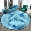 Carpets Dream Wolf Series Circular carpet e-sports Chair Cushion Children's activity area floor mat Yoga mat living room home decor R230731