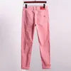 Mens Jeans Spring Autumn Red Classic Style Straight Elasticity Cotton Denim Pants Male Brand Yellow Pink Trousers 230731