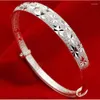 Bangle Fashion Full Star Platinum Plated Ladies Bangles Jewelry Women No Fade Wholesale Birthday Gifts