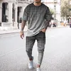 Tute da uomo Leopard Polka Dot Stampa 3D T-shirt da uomo Pantaloni Tuta T-shirt Pantaloni Set 2 pezzi Uomo Streetwear Abito oversize