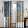 Curtain Simple Modern Luxury Design Abstract Geometric Art 2 Pieces Thin Window For Living Room Bedroom Home Decor