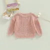 Pullover 1008 Lioraitiin 06Years Toddler Kid Boys Girls Autumn Sweater Colorful Spots LongSleeved Knitwear Clothing 230801