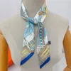 Bufanda de seda Bufanda de seda Bufanda de lujo Falente Skinny Bagves Bufandas para el cuello para damas Bufanda de tinte para el cabello de la moda para la bolsa 230731