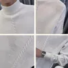 Erkek Sweaters Yarı Türklü Kazak 2023 Sonbahar ve Kış Yüksek Kaliteli Kalın Trendi Tide Tide Marka Base Siyah