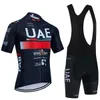 Cykeltröja set uppsättning 2023 UAE Bike Shorts 20D Pants Team Ropa Ciclismo Maillot Bicycle Clothing Uniform P230801