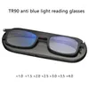 Sonnenbrille Ultradünne Lesebrille Damen Herren Anti Blaues Licht Presbyopie Metall Quadratisch Vollformat Dioptrienbrille 1,5 2,0