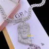 Certificato Gra gioielli Moissanite Sier Hip Hop ghiacciato Gesù Custom Necklace Ciondolo