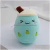 Party Favor Mignon Fruit Lait Thé Tasse En Peluche Poupée Mini Porte-clés Sac Pendentif Kwaii Drop Delivery Maison Jardin Fournitures De Fête Événement Dhoyp