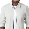 Chaquetas de hombre Abrigo de manga larga Chaqueta de hombre Slim Fit Waffle Texture Elegante solapa con lado para primavera