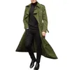 Jaquetas masculinas Jemeigar Feminino S Clássico Trench coats com cinto duplo Feminino Oversized Casaco corta-vento casual lapela Casaco longo