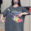 Erkek Tişörtleri Saf Pamuk Moda Kısa Kollu T-Shirt 2023 Yaz Yeni Stil Omuz Çantası ile Gelir Gevşek Kore Versiyonu Çift Harajuku J230731