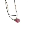 Chaînes Petit Coeur Pendentif Collier Fille Colliers Amour Choker Alliage Matériel Bijoux 634D