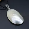 Pendant Necklaces Irregular Oval Natural Mother Of Pearl Shell Alloy Neck Chain For Wife Lover Women's Necklace Friends Jewelry Gifts