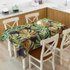 Table Cloth Rose Tropical Green Plant Leaves Natural Landscape Home Decoration Tablecloth Birthday Party Wedding Decoration Tablecloth R230801