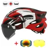 Fietshelmen SUPERIDE Mannen Vrouwen Helm met Achterlicht Sport MTB Fiets Racefiets Mountain Goggles Vizier 230801