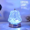 Tischlampen LED-Kristalllampe Rosenlicht Atmosphäre Raumdekor Einstellbar Nacht für Schlafzimmer Nachttisch