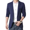 Vestes pour hommes 2023 printemps et automne costume manteau classique hommes M-5XL grande veste coupe ajustée bouton unique couleur unie costume d'affaires