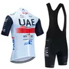 Cykeltröja set uppsättning 2023 UAE Bike Shorts 20D Pants Team Ropa Ciclismo Maillot Bicycle Clothing Uniform P230801