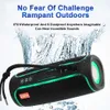 Portabla högtalare Bluetooth Bass trådlöst Portable Subwoofer Waterproof USB Sound FM Radio med LED -lampor Support R230801