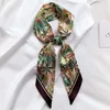 Scarves Animal Print Small Scarf Women Decorative Silk Scarf Long Narrow Skinny Scarves Bags Ribbon Tie Hair Bands Accessories Y23