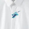 Novas camisas masculinas bordadas de dragão chinês luxuosas manga longa camisas masculinas casuais slim fit camisas masculinas de festa plus size 4xl