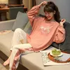 Ensembles de vêtements d'intérieur pour femmes tenues ensemble deux pièces pyjamas de créateurs pour femmes printemps automne ensemble de confort à manches longues coupe ample plusieurs options coton vêtements de maison