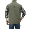 Men's Vests Men's Unloading Vest Tactical Webbed Gear Coat Summer Pographer Waistcoat Tool Many Pocket Mesh Work Sleeveless Jacket Male 230731