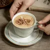 Filiżanki spodki luksusowe estetyczne espresso vintage chińskie bąbelkowe herbatę napój kuchenny tazas para el kawiarnia