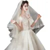 Bridal Veils Womens 2t Short Tulle Wedding With Comb Two Layers White/Ivory Veil