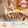 Pannor Nonstick Egg Freying Pan Burger Maker 4hole Pancake Omelet Ham Breakfast For Gas Spise InductionFree Brush 230731