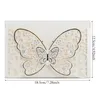 Gratulationskort 50st Butterfly Laser Cut Wedding Invitation Card täcker Party Vykort Business gratulationskort Engagement Wedding Decoration 230731