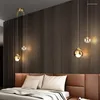 Lampade a sospensione ZK50 Lampadario a LED in cristallo di lusso moderno a doppia testa Camera da letto a doppia fila Ristorante Bar Sfondo decorativo