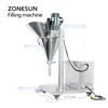 ZONESUN Semi-automatique tarière poudre remplisseur dosage distribution application pour farine cacao Matcha poudre Machine de remplissage ZS-FM100S