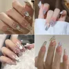 False Nails 24PCS Fake Rhinestones Nail Jewelry Decoration Art Accessories Supplies Press On Tips