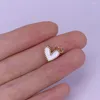 Colares com Pingente Requintado Mini Romance em Forma de Coração Esmaltado Multicolorido Banhado a Ouro Colar DIY Fazendo Pulseira Bonito Acessórios de Casamento