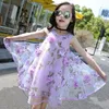 Vestidos para meninas Bohemian Summer Girls Flower Dress Kids Girl Beach Dresses Chiffon Kids Dresses Floral Teenager Girls Clothing 6 8 10 12 14 Ano 230801